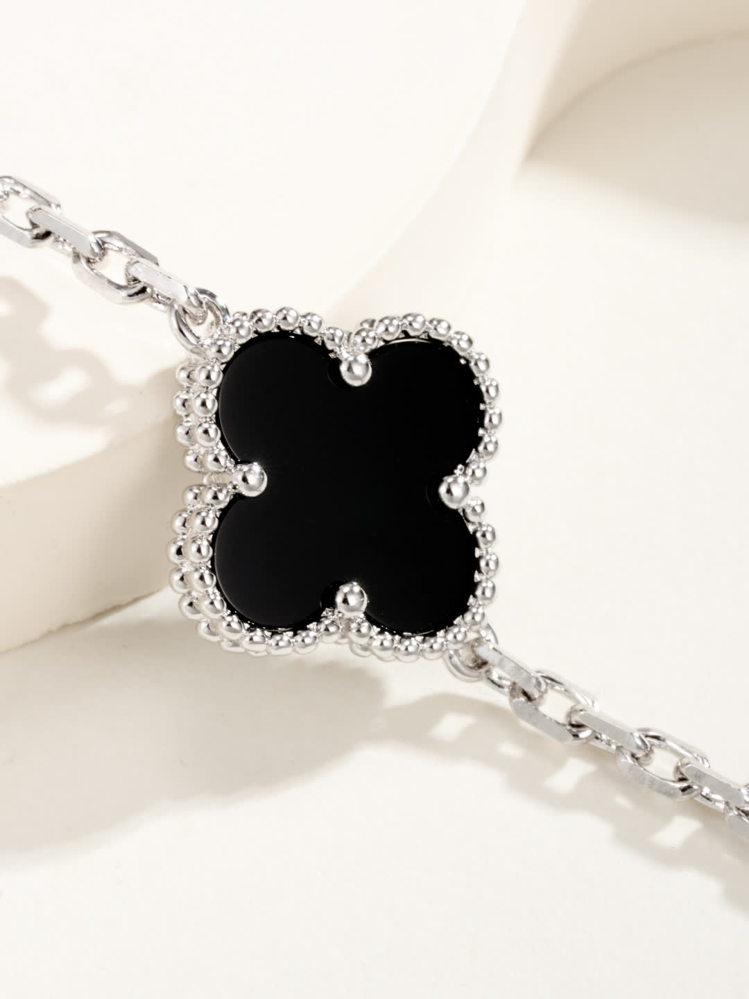 Van Cleef & Arpels Magic Alhambra Black Enamel Bracelet